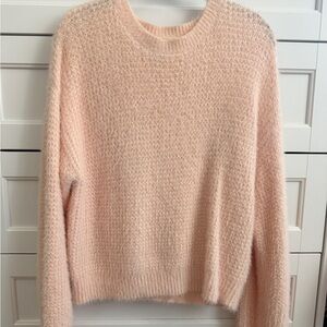 Forever 21 Soft Blush Fuzzy Knit Sweater